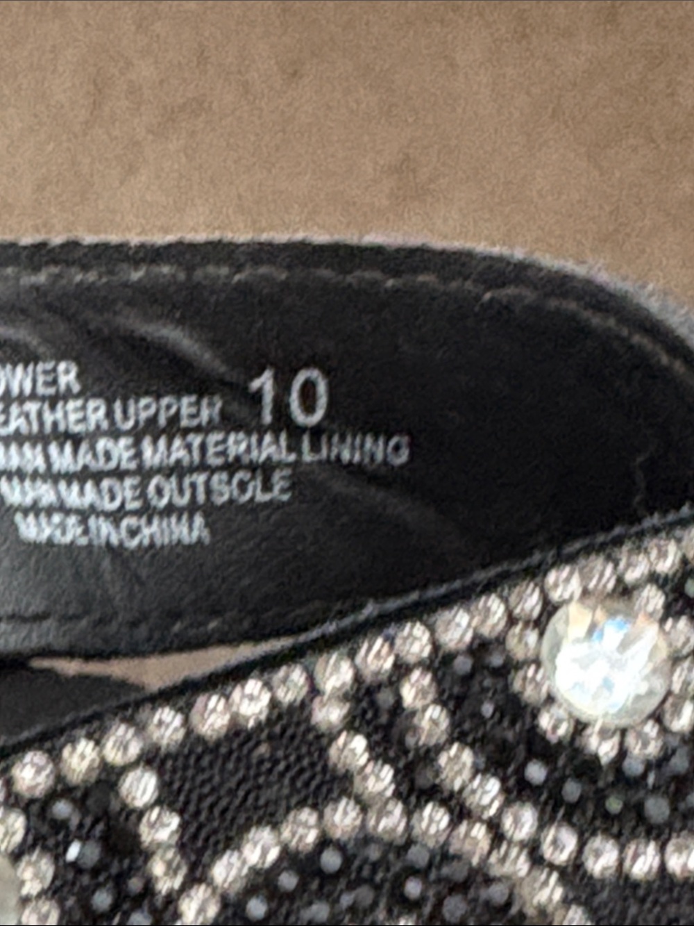 Women’s Yellow Box Black Jeweled Thong Sandals - Picture 3 of 3